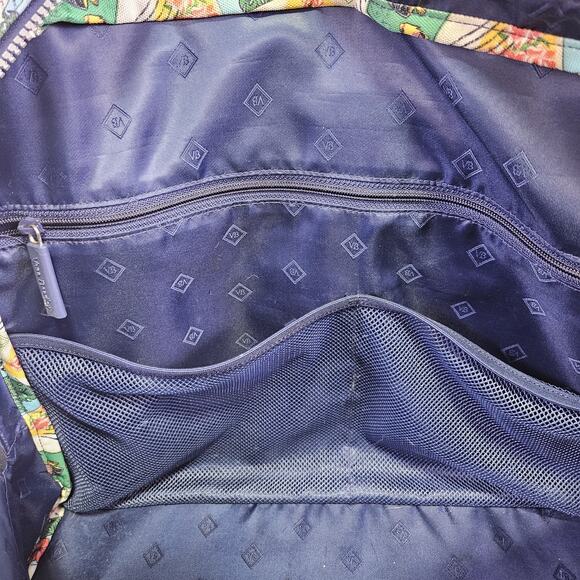 Vera Bradley Cuban Stamps Lighten Up Go Anywhere Carry-On Travel Bag Vacation - Picture 14 of 16